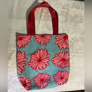 Handmade fabric tote bag.